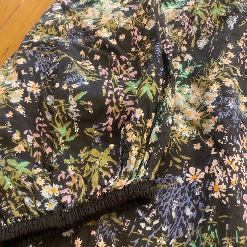 Lauren Conrad Women’s Floral Colorful Cotton Top Sleeves 2/3 size medium - Picture 3 of 12